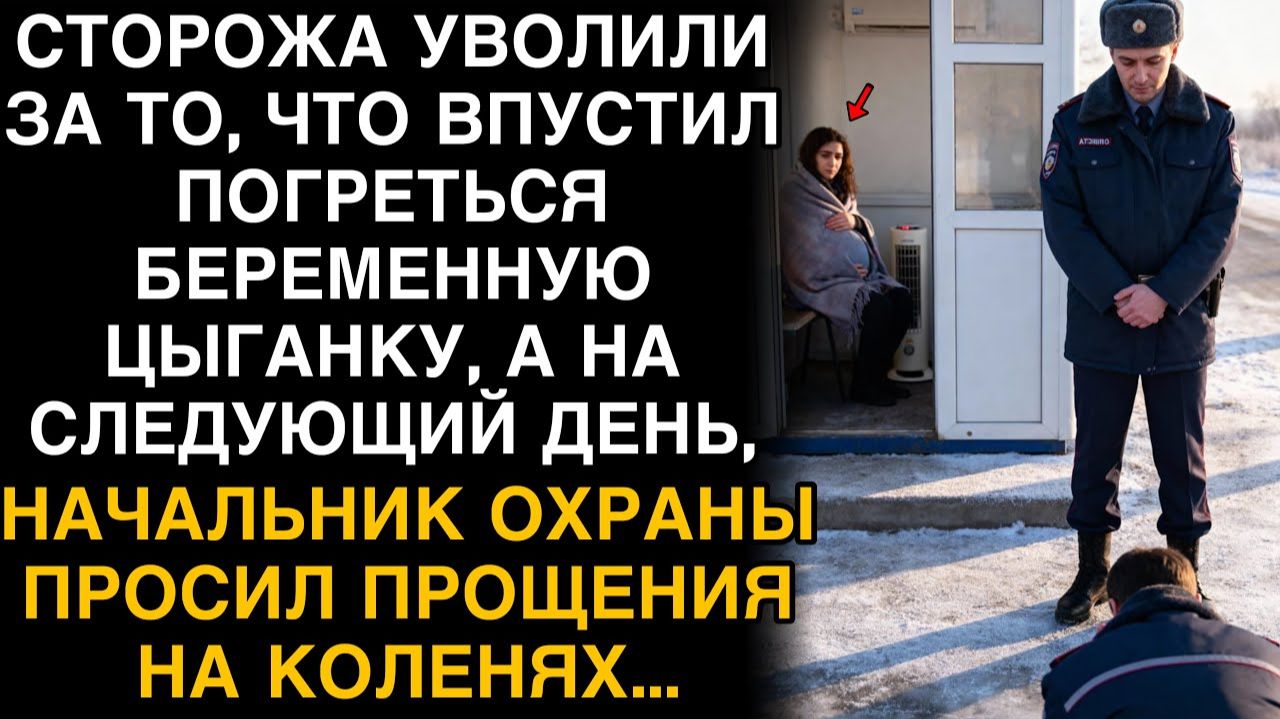 СТОРОЖА УВОЛИЛИ ЗА ТО, ЧТО ПУСТИЛ ПОГРЕТЬСЯ ЦЫГАНКУ. А НАУТРО НАЧАЛЬНИК ПРОСИЛ ПРОЩЕНИЯ НА КОЛЕНЯХ. смотреть онлайн
