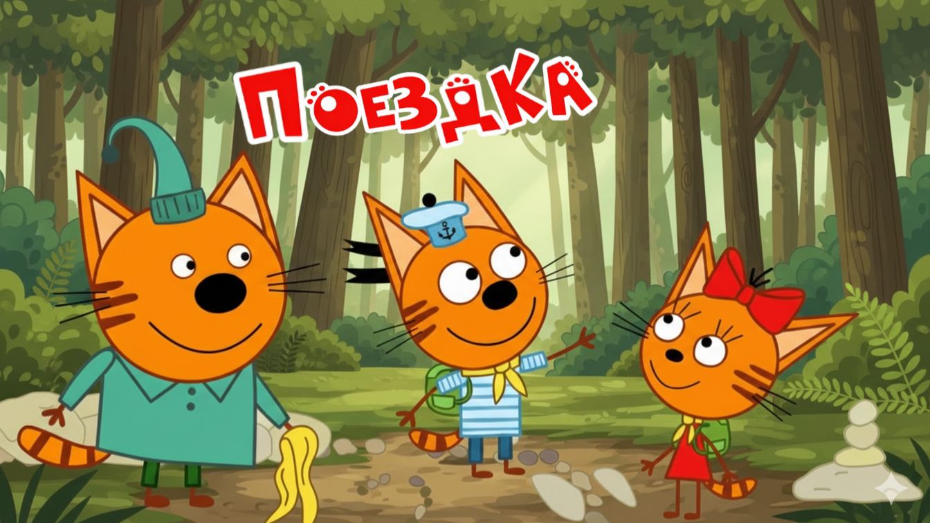 Три Кота Мультфильм | Поездка | Три Кота Мультик Смотреть | Развивающая Игра смотреть онлайн