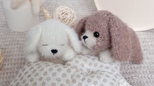 Оформление мордочки вязаной собачке по моему мастер-классу