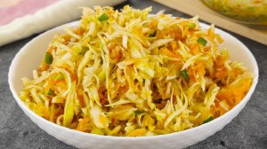 Витаминный салат из капусты и яблок. Легкий и вкусный