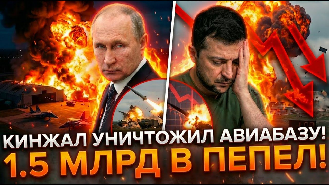 ЗАПАДНОЕ Оружие СГОРЕЛО! "Кинжал" СТЁР Базу! 47 Storm Shadow ВЗОРВАЛИСЬ! F-16 НЕ УСПЕЛИ Взлететь!,, смотреть онлайн