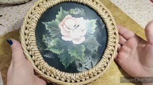 Вариант плетеной рамочки из бумажной лозы 2. Елена Соколовская