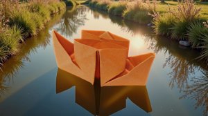 Как сделать оригами ПАРОХОД из бумаги