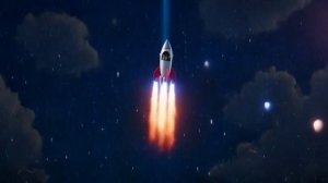 В космосе на ракете мы летим