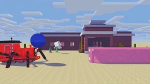 СУМАСШЕДШИЙ ПАРОВОЗИК ЧУ-ЧУ В МАЙНКРАФТЕ