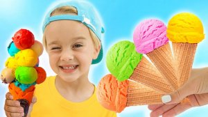 Крис и его друзья готовят мороженое.