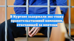 В Кургане задержали экс-главу правительственной компании, отвечающей за ипотеки