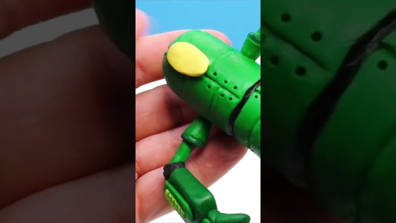 Робот Планктон Губка Боб из пластилина ► Видео Лепка смотреть онлайн