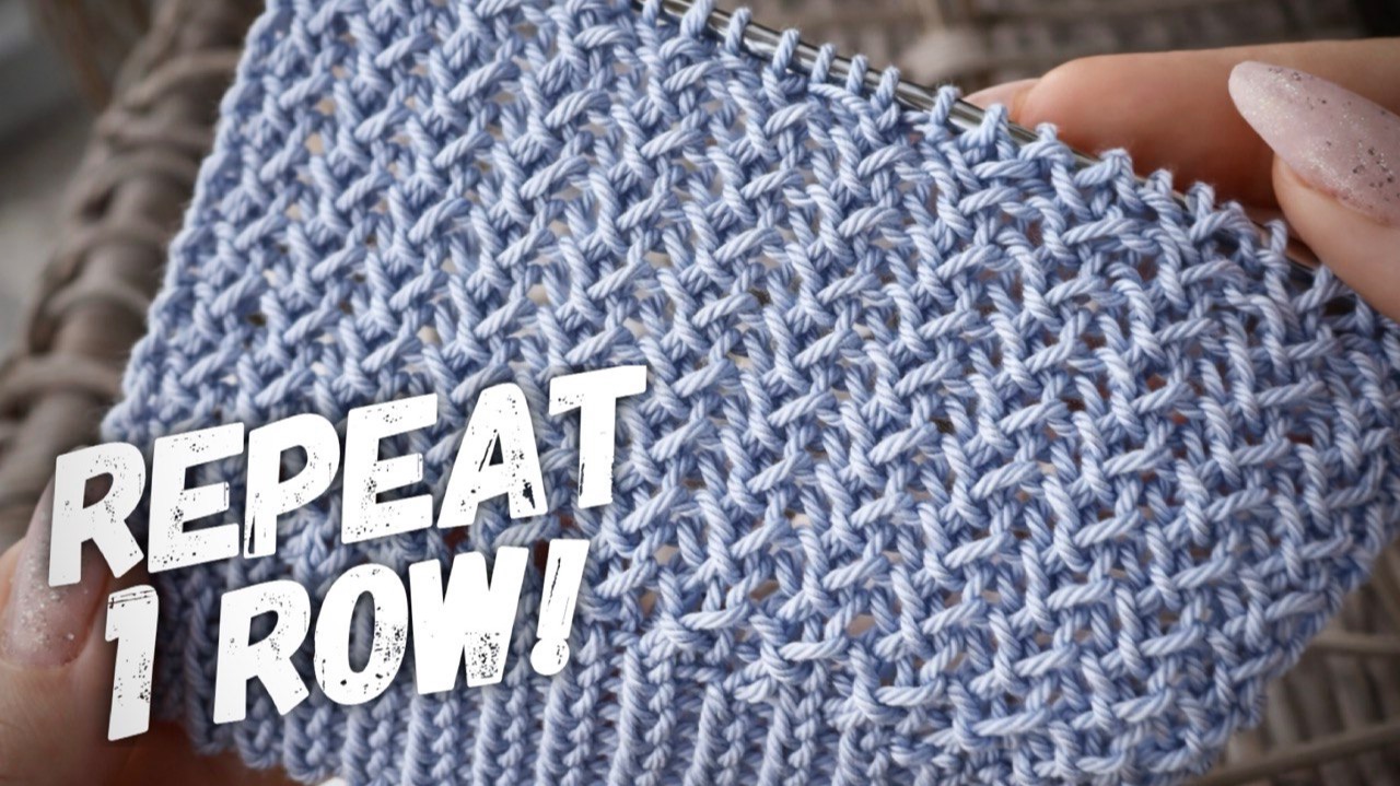 Это чудо! 🔥 Узор из одного ряда! 🔥 Только лицевые петли! смотреть онлайн