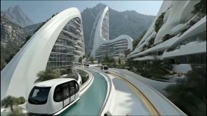 Научно-фантастический город – Будущее человеческой цивилизации в 2150 году (1080 Full HD)