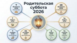 🕯 Родительские субботы 2026: даты и традиции 🙏