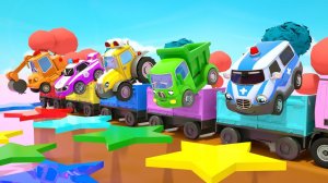 Смешные мультяшки про машинки для детей - Забавные песенки для малышей - Веселые машинки для детей