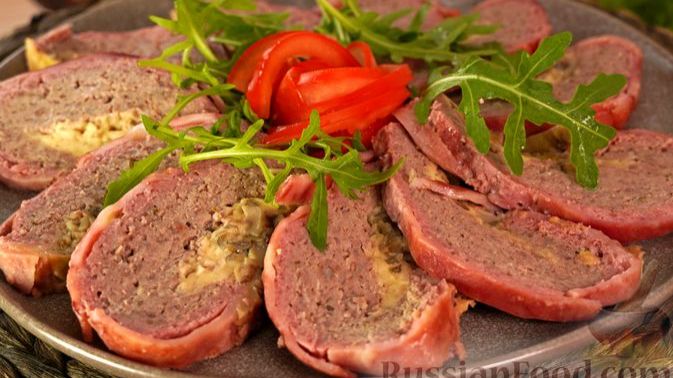 РУЛЕТ ИЗ ФАРША, С ГРИБАМИ И СЫРОМ смотреть онлайн