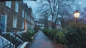 Прогулка по дождливому Лондону через Хэмпстед-Виллидж на закате ☔