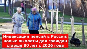 Индексация пенсий в России: новые выплаты для граждан старше 80 лет с 2026 года
