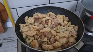 Мои запасы, винегрет, галушки с мясом