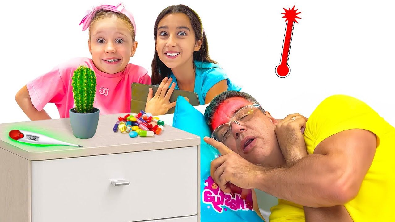 Настя и Эвелин заботятся о своей учительнице смотреть онлайн