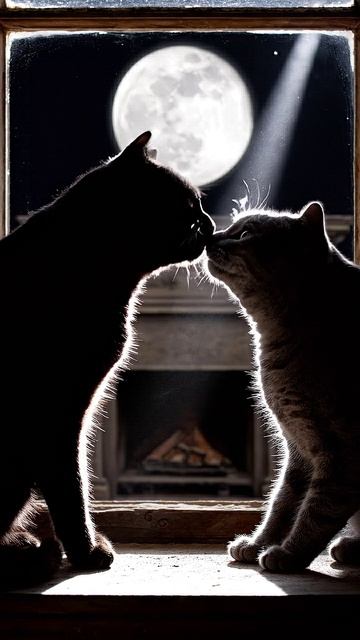 The last moon before dawn / Последняя луна перед рассветом #shorts #cat #веселыекоты #веселыекоты смотреть онлайн