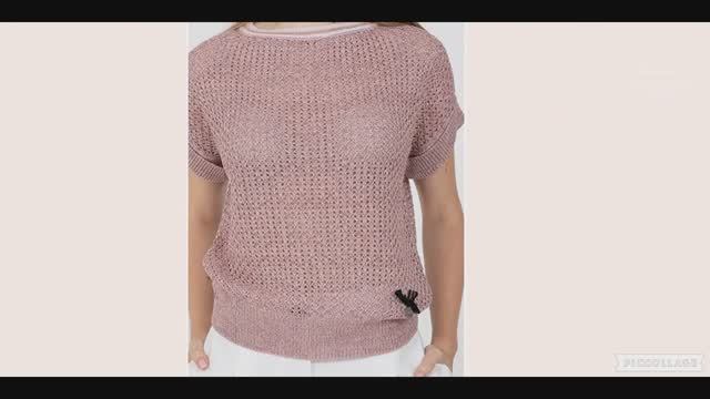 Простой эффектный узор для летней кофты, футболки, топа.. смотреть онлайн