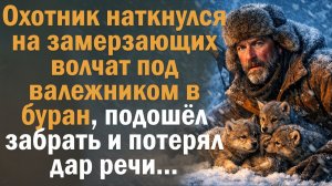 Сильный рассказ о том, как охотник наткнулся на замерзающих волчат, а под ними...