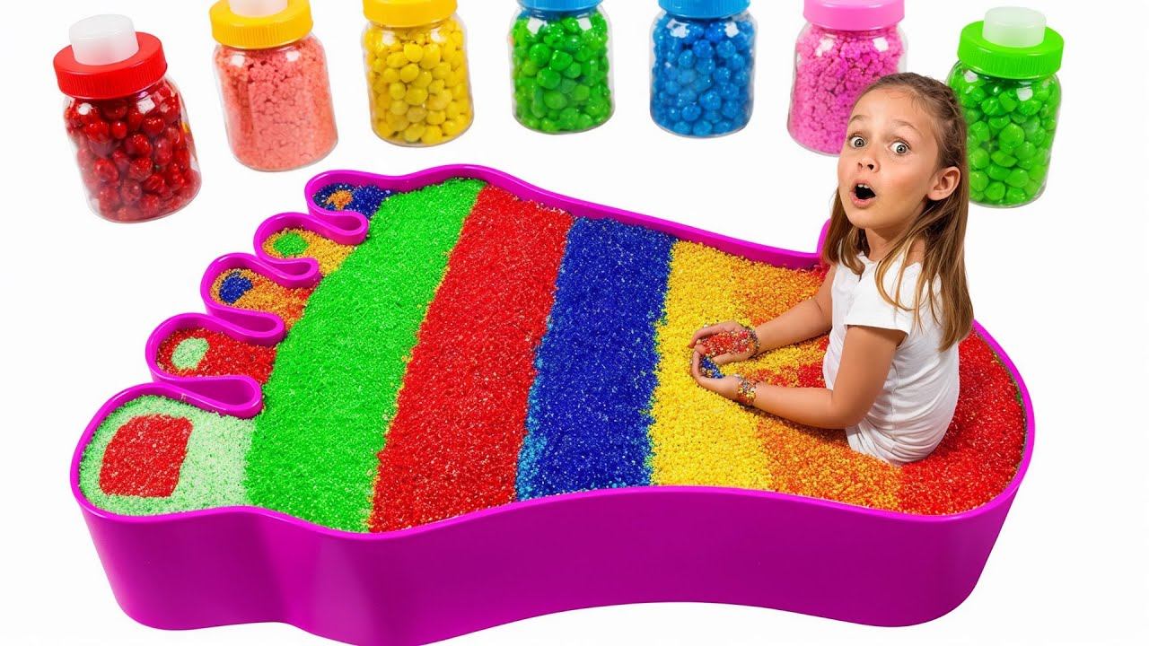 Яркая бутылка с цветным слаймом и весёлое шоу для детей смотреть онлайн