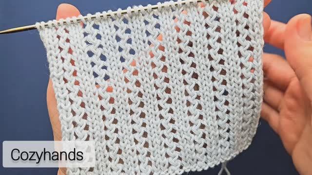 Стильный мелкий ажурный узор ⭐️ Легкий в вязании ⭐️ Схема смотреть онлайн