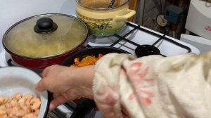 29-01-2026. Салат с креветками и полив орхидей.