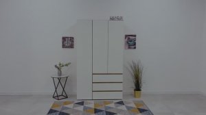 Хелен ШК 06 Шкаф 3х ств. (Крафт золотой/Белый)