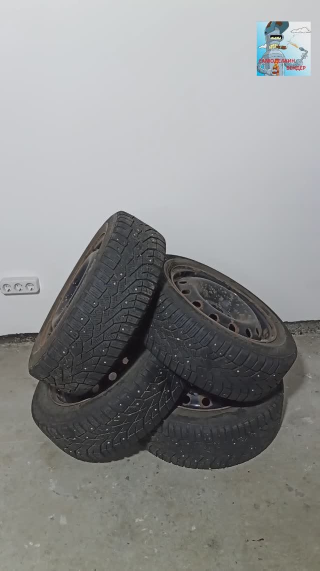 Стеллаж для хранения колес в гараже,бюджетно своими руками!! смотреть онлайн