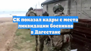 СК показал кадры с места ликвидации боевиков в Дагестане