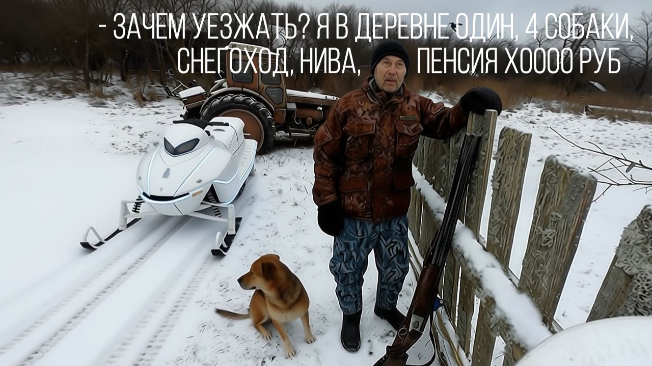 Дед без соседей в заброшенной деревне. Ледяная пещера. смотреть онлайн