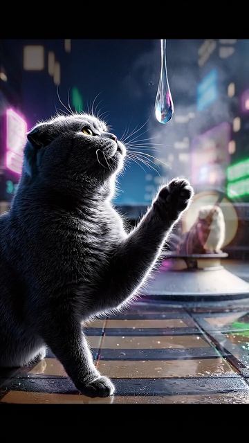 Midnight Whispers on the Rooftop / Полуночный шепот на крыше #shorts #cat #веселыекоты #kitten смотреть онлайн