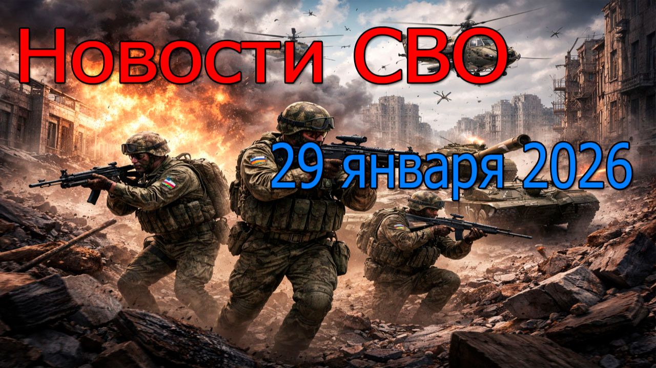 Новости СВО на 29 января. ВС РФ штурмует Константиновку.Война на Украине 29.01.2026 смотреть онлайн