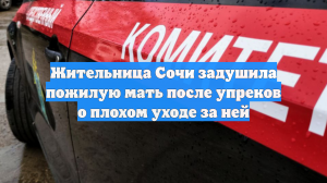 Жительницу Сочи обвинили в убийстве пожилой матери после ее упрека