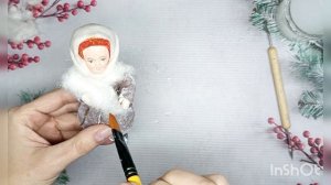 "Масленица", ватная игрушка, часть 3. Пуховая шаль