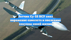 Видео поражения самолета ВСУ заснял украинский летчик Су-25