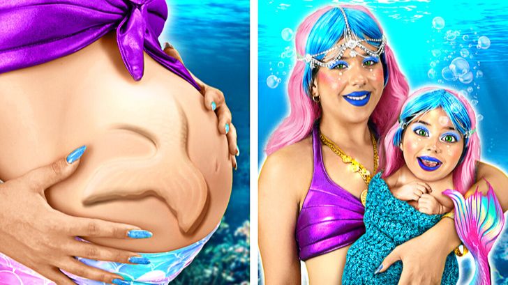 Беременная русалка в реальной жизни 😮🧜 Забавные ситуации смотреть онлайн