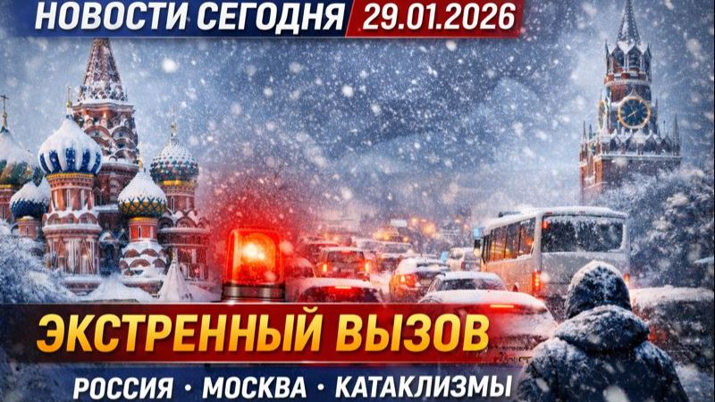 Новости Сегодня 29.01.2026 - Россия, Москва, Экстренный вызов новый выпуск, Катаклизмы, События смотреть онлайн