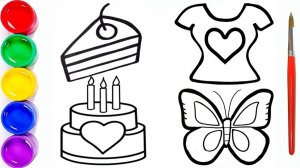 Мультик раскраска для детей и малышей. Сборник рисунки и раскраски. Как нарисовать одежду