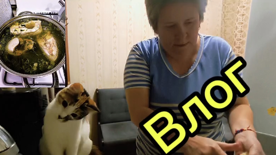 Любашины будни,с помощницей,готовит уху...Девочки я на это не готова,Сейчас...а дальше посмотрим ‼️ смотреть онлайн