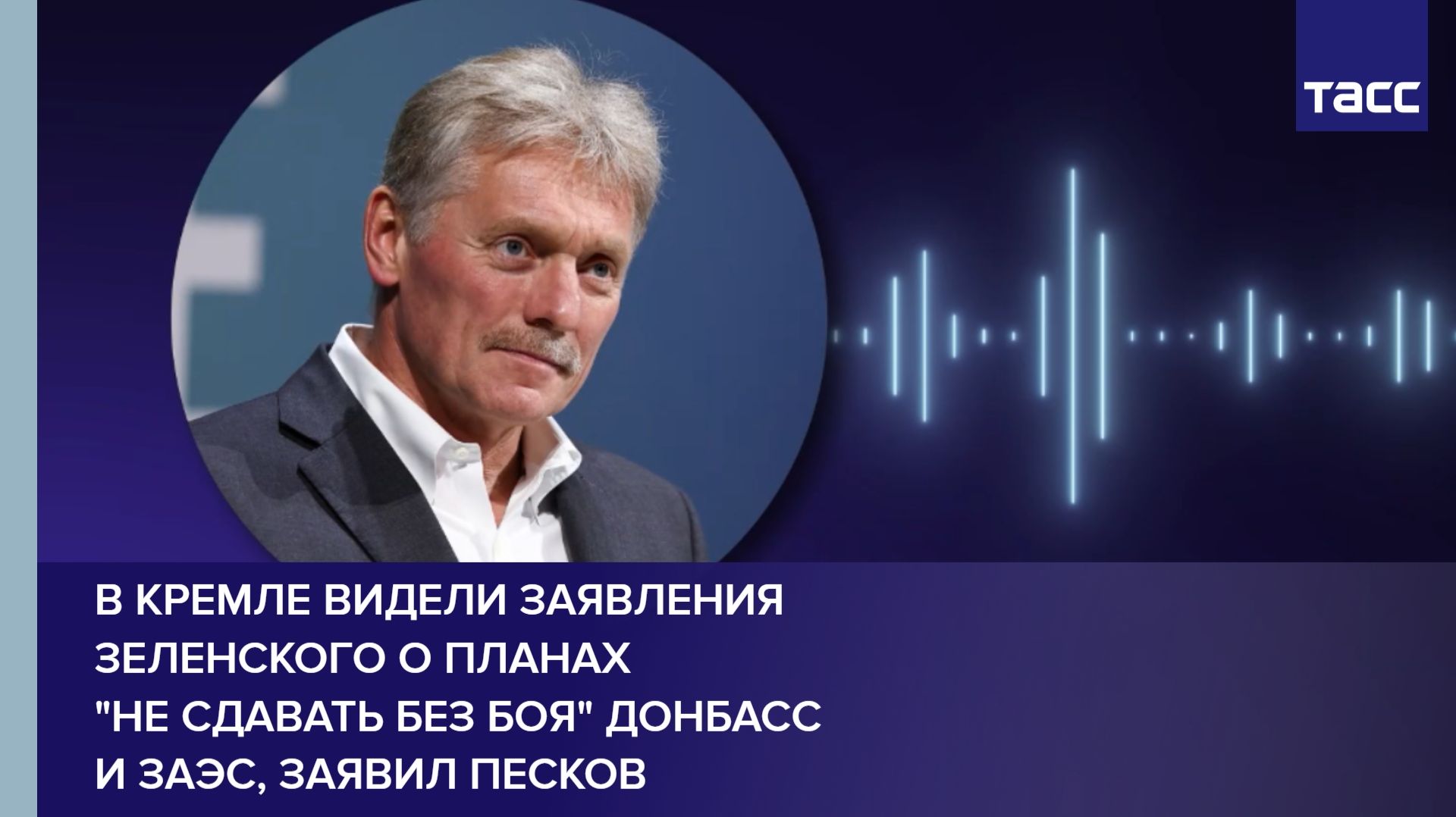 В Кремле видели заявления Зеленского о планах "не сдавать без боя" Донбасс и ЗАЭС, заявил Песков смотреть онлайн