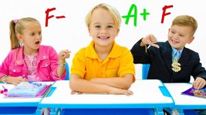 Дети показывают, что знания в школе — самое главное.