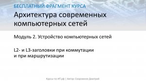 ✅ АСКС. М-2, У-28. L2- и L3-заголовки при коммутации и при маршрутизации