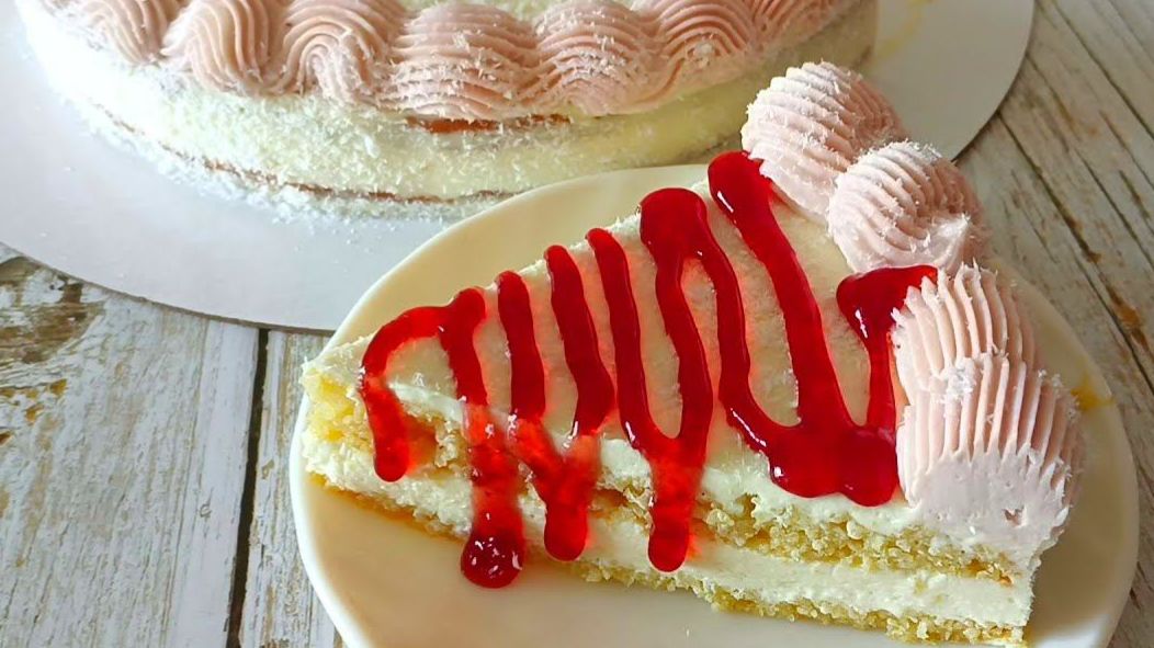 Торт Вирджиния с творожным кремом без глютена! смотреть онлайн