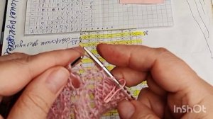 Палантин. Провязываю рапорт рисунка на камеру.