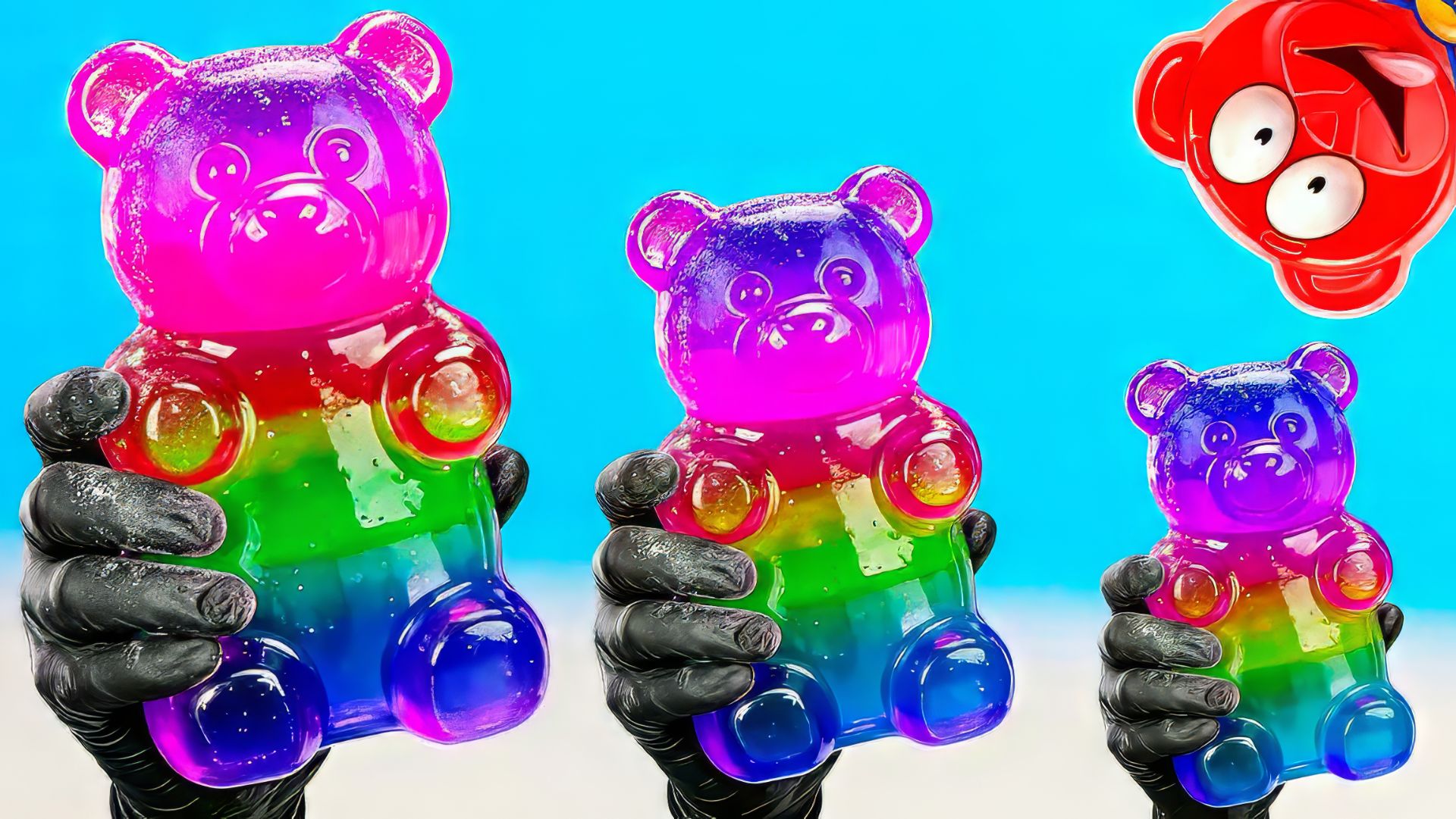 БОЛЬШАЯ СРЕДНЯЯ МАЛЕНЬКАЯ ЕДА ЧЕЛЛЕНДЖ С ЖЕЛЕЙНЫМ МЕДВЕДЕМ ВАЛЕРОЙ смотреть онлайн