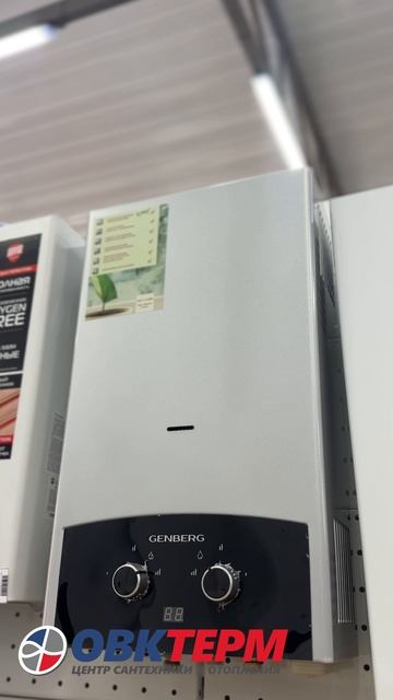 Колонка газовая GENBERG 310.01 ПРЕМИУМ 10л. СЕРЕБРО (ШxВxГ) (ШxВxГ) 340x590x180 мм смотреть онлайн