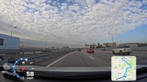 4k Мытищи - Москва Утренняя поездка на Нахимовский проспект #timelapse