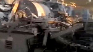 Последствия ударов по киевской ТЭЦ - Турбинный цех