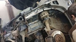 ремонт стакана лонжерона стрелы Мазда 3 часть 3